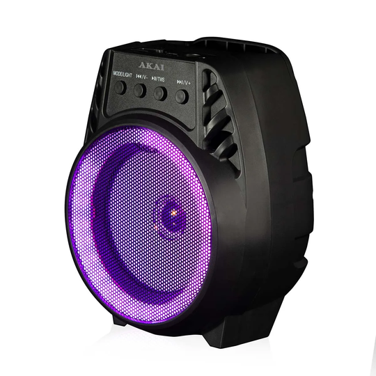 Akai Vibes 4Inch Portable LED Party Speaker Black