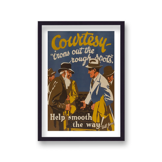 Vintage Public Information Print Courtesy Irons Our The Rough Spots