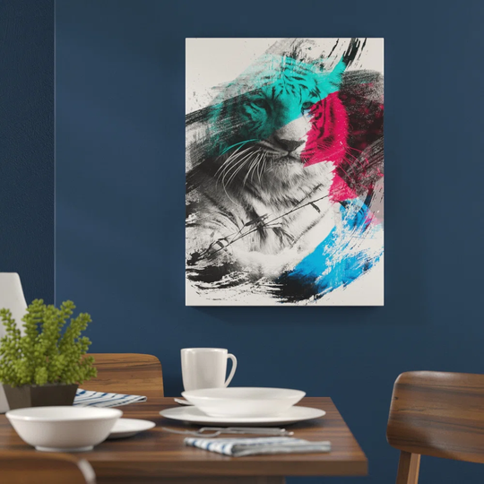 'White Tiger' Graphic Art Print Poster