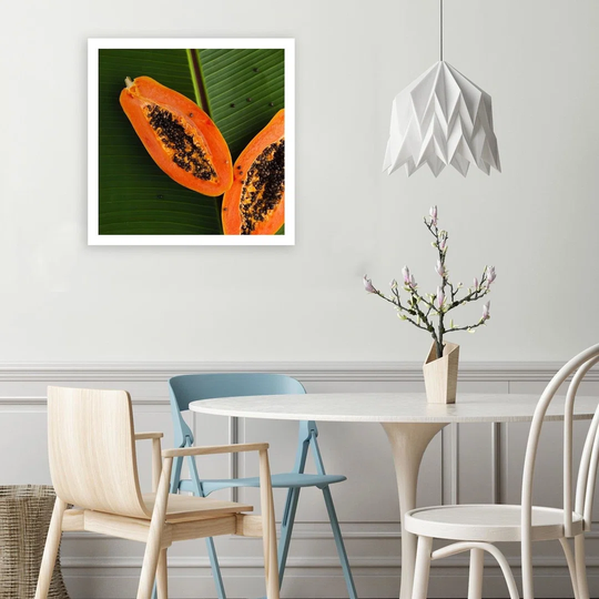 Canvas Print Papaya Fruit Leaves