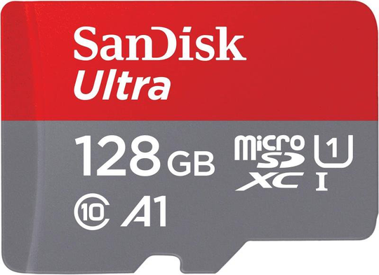 SanDisk Ultra microSDXC 128GB + SD Adapter 120MB/s A1 Class 10 UHS-I