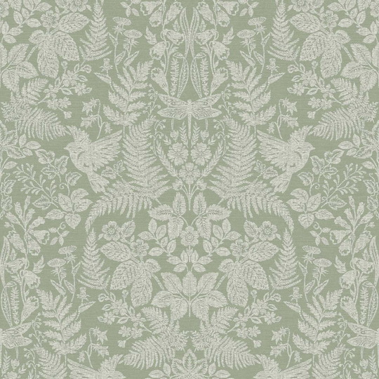 Holden Decor Woodland Stitch Sage Wallpaper