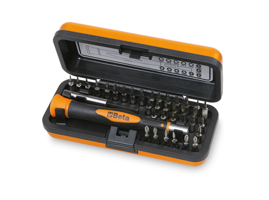 Beta Tools 1256/C36-2 38pc Precision Micro-Screwdriver & Bit Set | 012560100