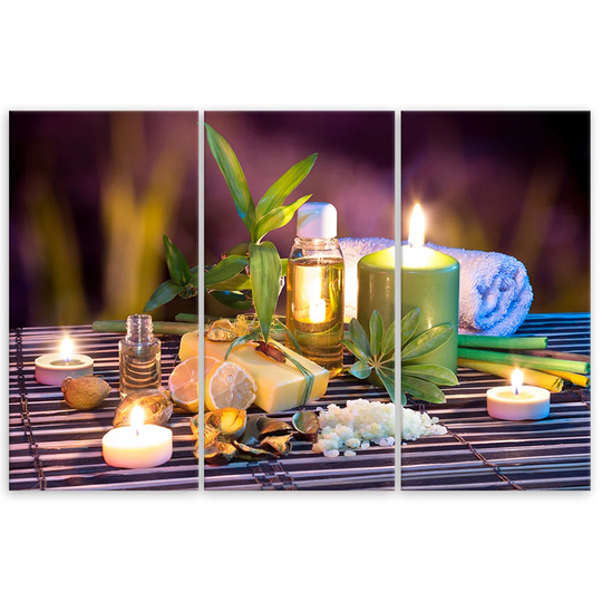 Canvas Print Zen Flowers Candle Wellness