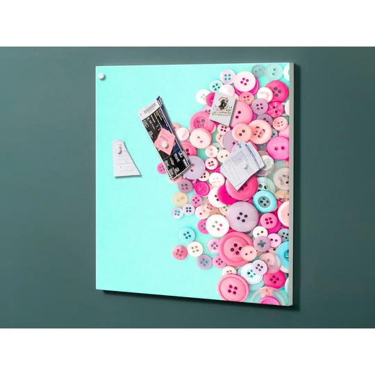 Notiz Motive Buttons Magnetic Wall Mounted Cork Board
