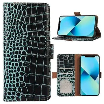 Crocodile Series Nothing Phone (1) Wallet Leather Case with RFID - Green