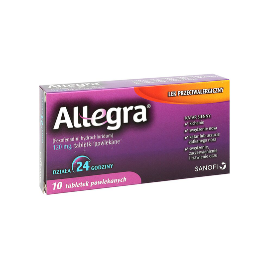 Allegra 10 tablets / sneezing, stuffy nose, allergies, itchy nose