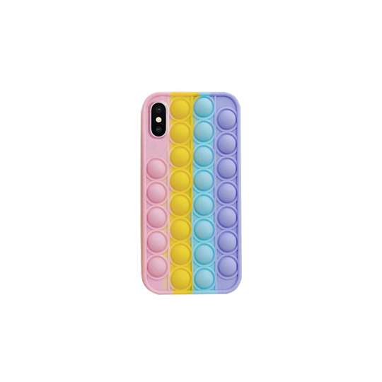 (iPhone X / XS, Rainbow) iPhone Push and Pop Fidget Phone Case