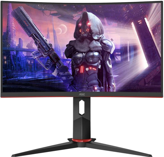 AOC C24G2U/BK 23.6" Full HD VA FreeSync Premium 165Hz Curved Gaming Monitor