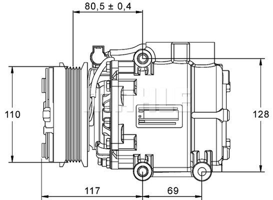 x1 Free Gift + Behr A/C Compressor ACP 858 000P / 8FK351113-411 R1234yf