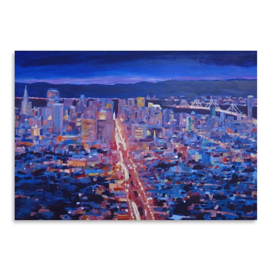 San Francisco Market Street by M Bleichner - Unframed Painting Print on Paper