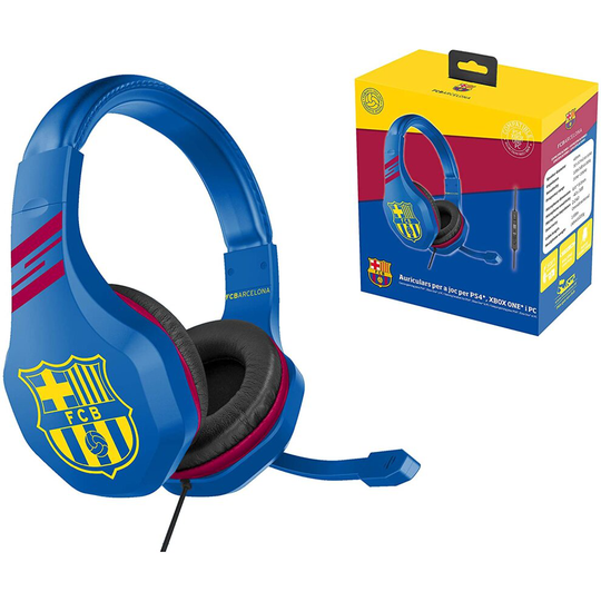 Barcelona FC Gaming Headset with microphone for PS4, Xbox One, PC