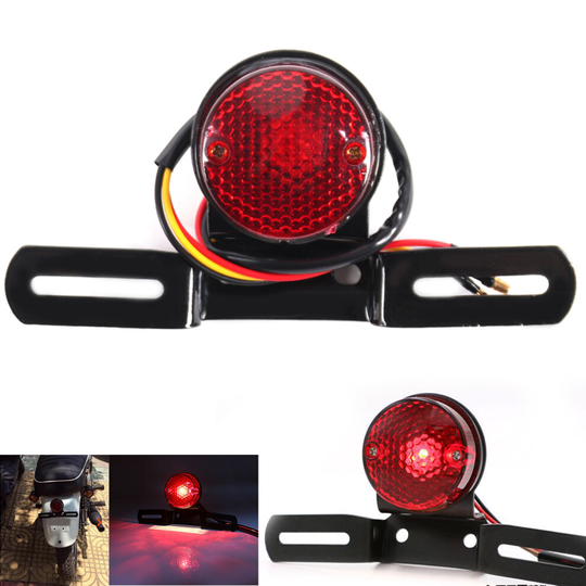 Motorbike Tail Light Side License Stop Light Number Plate Bracket Stop