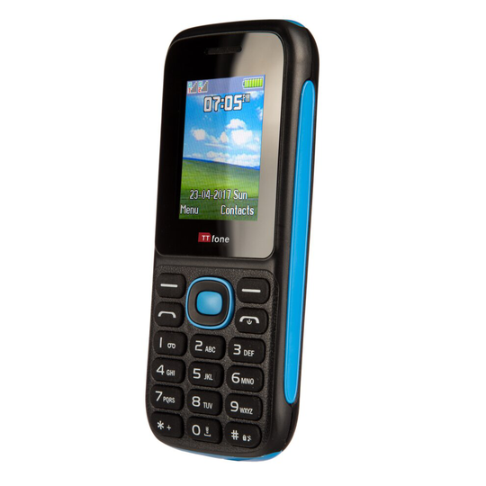 (Unlocked, Blue) TTsims TT120 Dual Sim