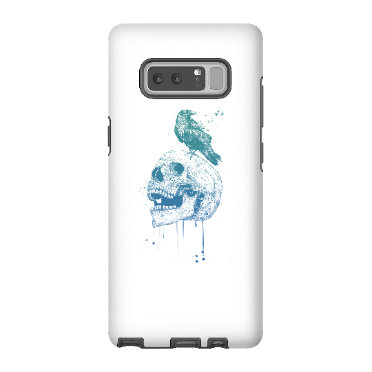 Balazs Solti Skull And Crow Phone Case for iPhone and Android - Samsung Note 8 - Tough Case - Gloss