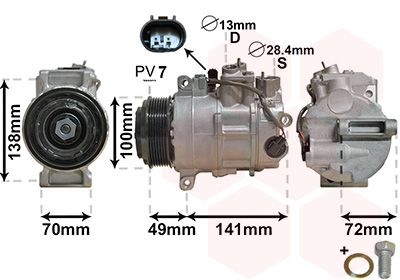 Compressor, air conditioning *** IR PLUS *** 3000K560