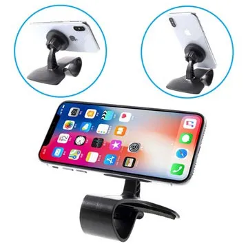 Universal Magnetic Car Holder for Smartphones - Black