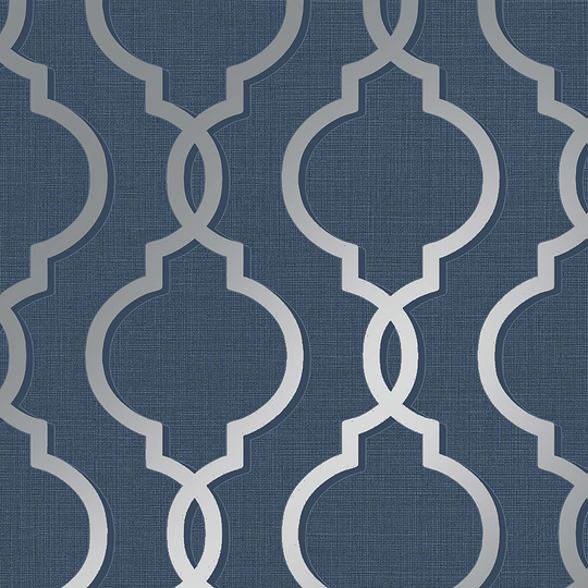 Holden Decor Laticia Navy Wallpaper