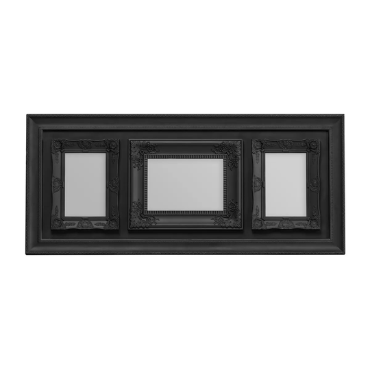 Premier Housewares Multi Frame 3 Photo Black Plastic Vintage Style Frame - 1 of 5 x 7", 2 of 4 x 6"