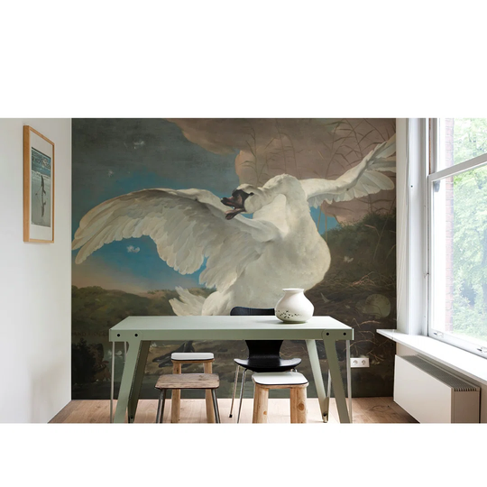 Kustra Pompous Swan Wallpaper
