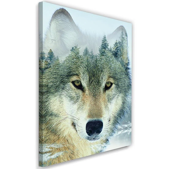 Canvas Print Wolf Animal Forest Nature