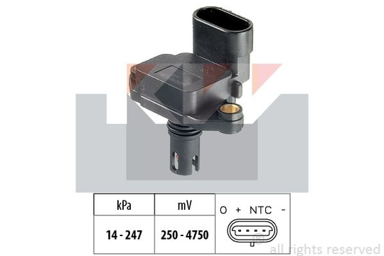 Air Pressure Sensor, height adaptation Made in Italy - OE Equivalent 493125 KW 493125