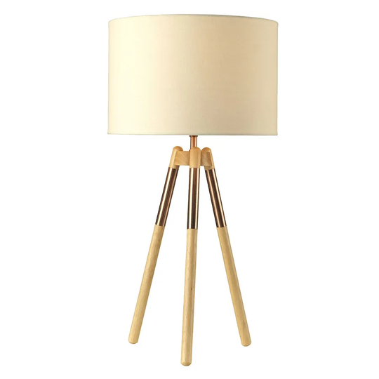 Village At Home Ely Wooden Table Lamp - Bronze