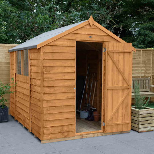 Forest Garden Overlap Dip Treated 8' x 6' Apex Windowless Shed w/ Installation