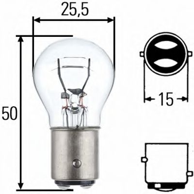 Bulb Indicator P21/5W 8GD002078-241 by Hella