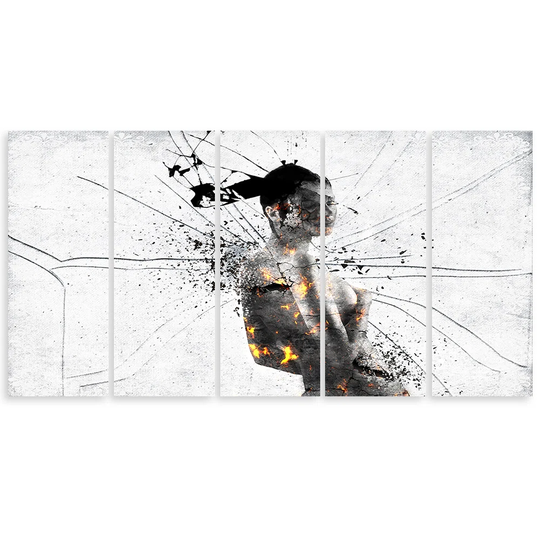 Canvas Print Woman Black And White