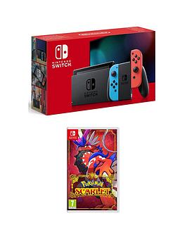 Nintendo Switch Neon Console 1.1 &Amp; Pokemon Scarlet