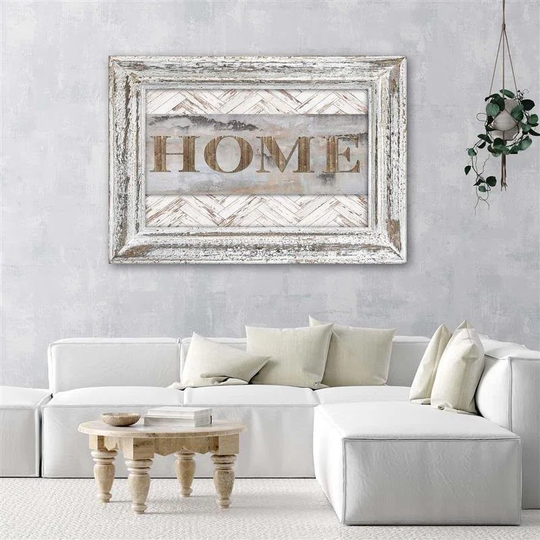 Canvas Print Home Sweet Home Beige