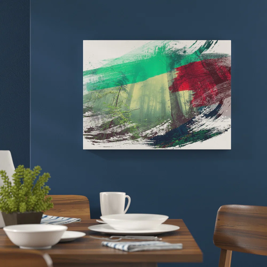 'Landscape Misty Forest' Graphic Art Print Poster