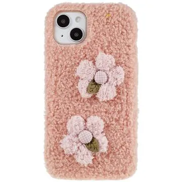 Fluffy Flower Series iPhone 14 Plus TPU Case - Pink