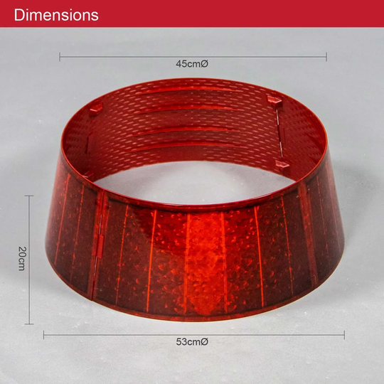 Glossy Christmas Tree Skirt - Red