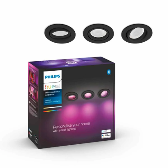 Philips Hue Centura Recessed R. Black 3x5.7W