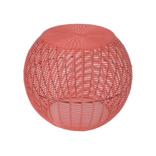 Trendy Woven Rattan Faux Side Table Pop Gray