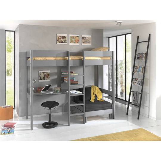 Loft Bed Pino With Writing Desk And Armchair Bed