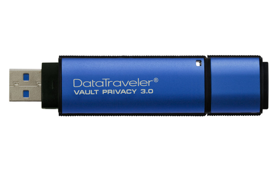 Kingston 16GB DTVP30, 256bit AES Encrypted USB 3.0 Flash Drive