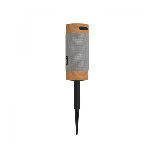 KitSound Diggit XL Outdoor Freestanding Bluetooth Garden Speaker - Silver/Wood