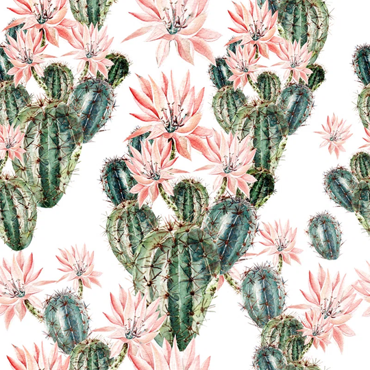 Walllpaper Roll 312X219cm Wallpaper Material With Print Mural Decoration Kitchen Livingroom Bedroom - Opuntia Cactus Bloom Floral Flowers