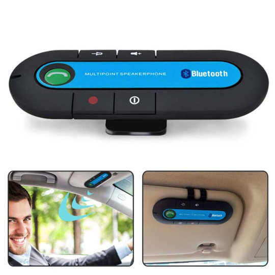 (Blue) Car Kit Bluetooth Hands-free Speaker Phone for 4.1 Version In Car Kit Visor