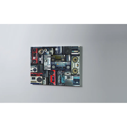 Ghetto Blaster Magnetic Wall Mounted Cork Board
