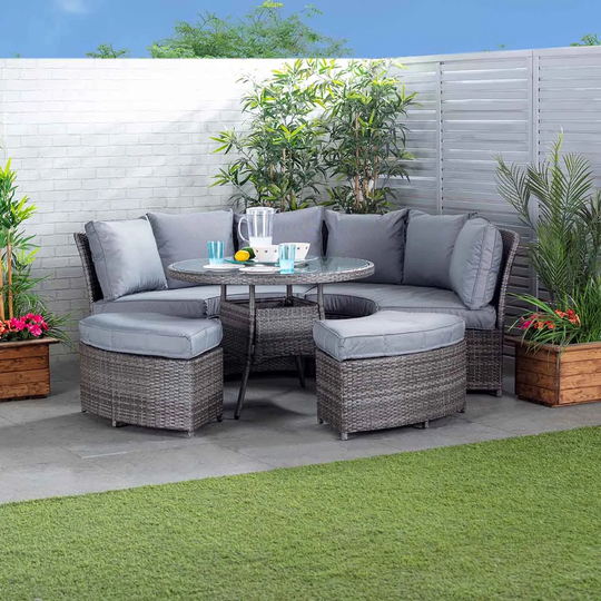Monaco Curved Module 6-Seater Dining Set