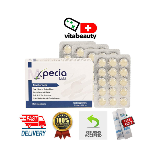 (1 Month (60 Tablets)) XPECIA FOR MEN ANTI HAIR LOSS DHT BLOCKER SAW PALMETTO BIOTIN KERATINE NEW HAIR GROWTH FORMULA