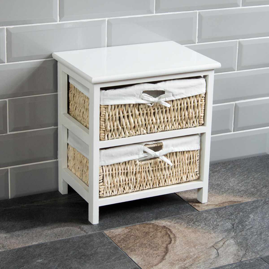 Home Vida White Maize Storage Unit 2 Drawer