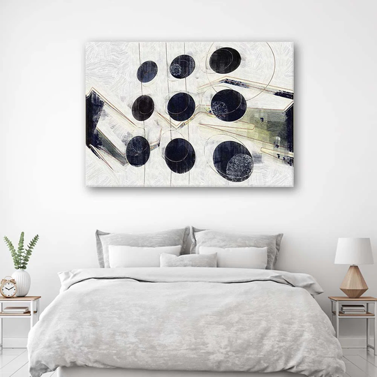Canvas Print Abstract Balls Black And White
