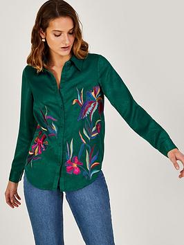 Monsoon Constance Embroiderd Satin Shirt