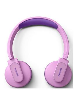 Philips Philips Tak4206Pk/00 Kids Wireless On-Ear Headphones (Pink)