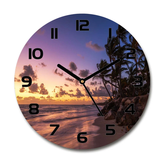 Decoration Picture Art Modern Kitchen Living Room West on The Beach 30cm Silent Wall Clock